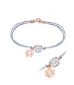 Crystal with Rope Silver Bracelet BRS-1017